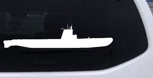 US Navy Balao Class Submarine Military Car or Truck Window Decal Sticker (White)