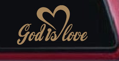 God Is Love with Heart Christian Car or Truck Window Decal Sticker