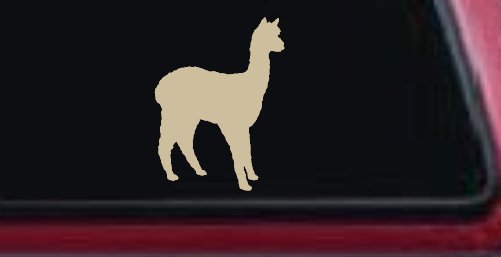 Alpaca Car or Truck Window Decal Sticker (Desert Sand)