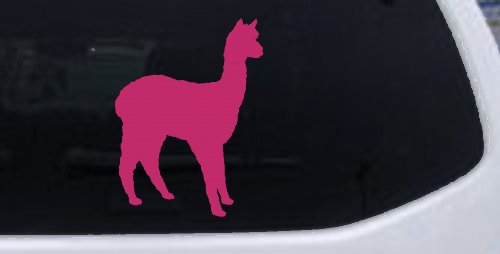 Alpaca Car or Truck Window Decal Sticker (Hot Pink)