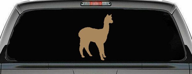 Alpaca Car or Truck Window Vinyl Decal Sticker (Light Brown)