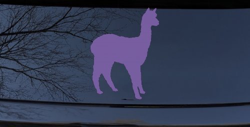 Alpaca Car or Truck Window Decal Sticker (Purple)