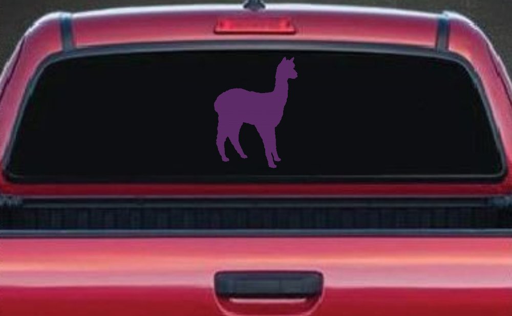 Alpaca Car or Truck Window Decal Sticker (Violet)