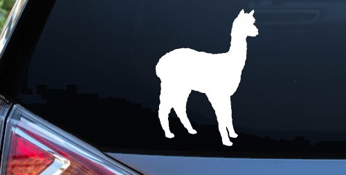 Alpaca Car or Truck Window Vinyl Decal Sticker (White)