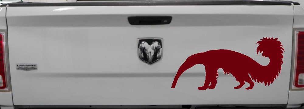 Anteater Ant Eater Car or Truck Window Decal Sticker (Burgundy)