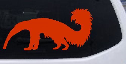 Anteater Ant Eater Car or Truck Window Decal Sticker (Orange Red)