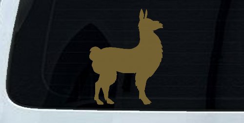 Llama Car or Truck Window Decal Sticker (Gold)