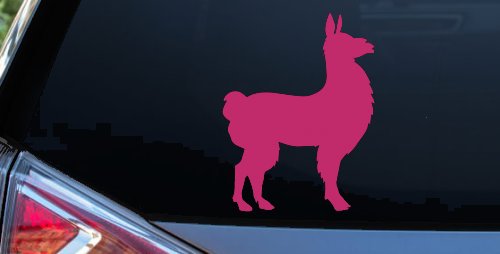 Llama Car or Truck Window Decal Sticker (Hot Pink)