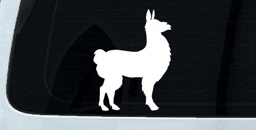 Llama Car or Truck Window Vinyl Decal Sticker (White)