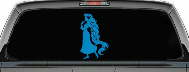Rapunzel Car or Truck Window Decal Sticker (Blue)
