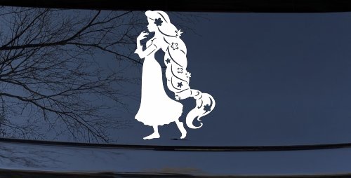 Rapunzel Car or Truck Window Decal Sticker (White)