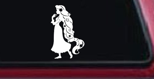 Rapunzel Car or Truck Window Decal Sticker (White)