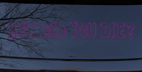 But Did You Die Funny Car or Truck Window Decal Sticker