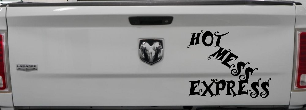 Hot Mess Express Car or Truck Window Decal Sticker (Black)