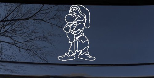Grumpy Dwarf Snow White Cartoons Car or Truck Window Decal Sticker