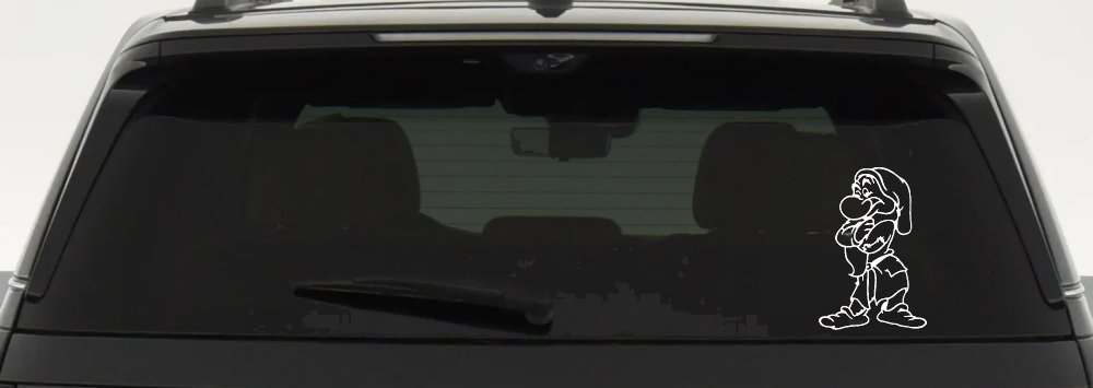 Grumpy Dwarf Snow White Cartoons Car or Truck Window Decal Sticker