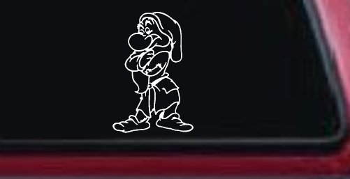 Grumpy Dwarf Snow White Cartoons Car or Truck Window Decal Sticker