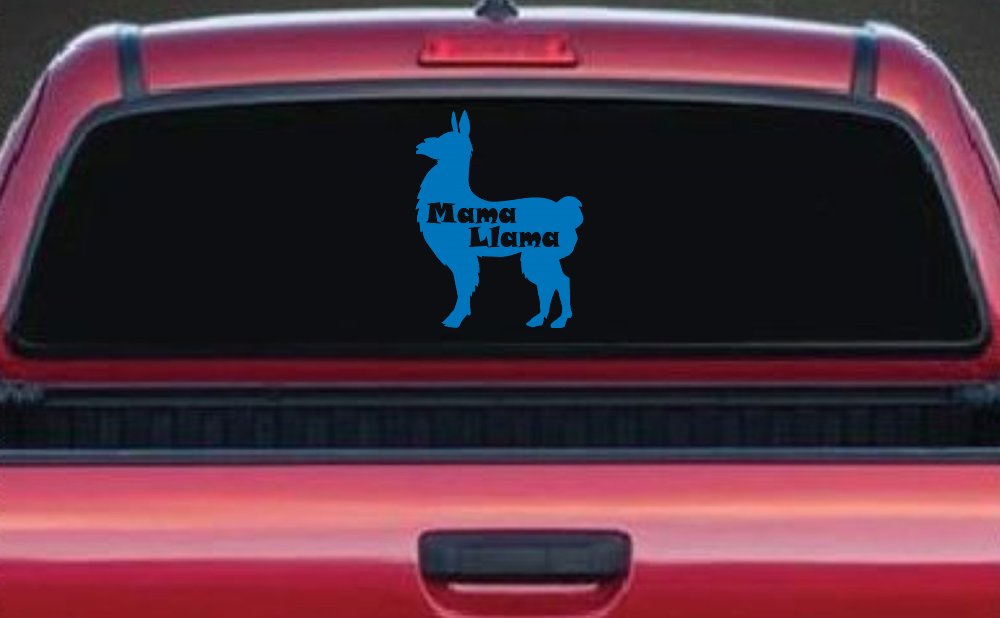 Mama Llama With Llama Silhouette Car or Truck Window Decal Sticker