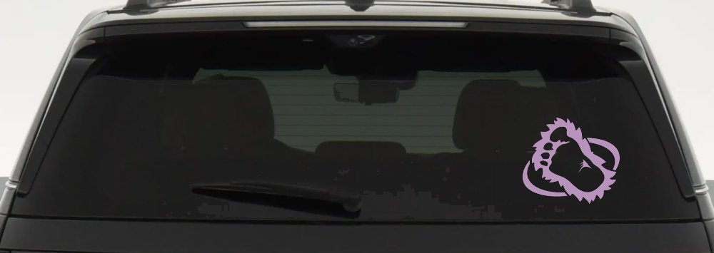 Bigfoot Imprint Footprint Car or Truck Window Decal Sticker