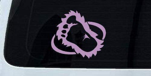 Bigfoot Imprint Footprint Car or Truck Window Decal Sticker (Lilac)