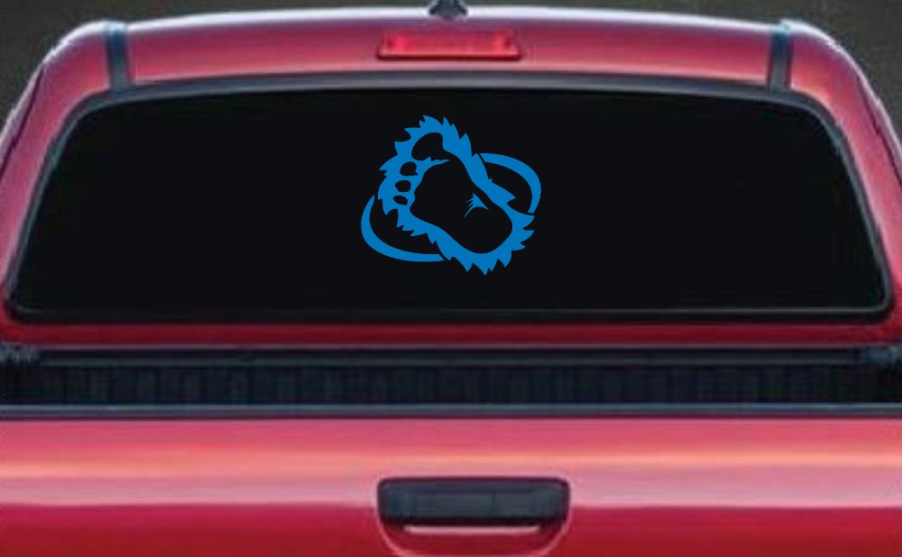 Bigfoot Imprint Footprint Car or Truck Window Decal Sticker