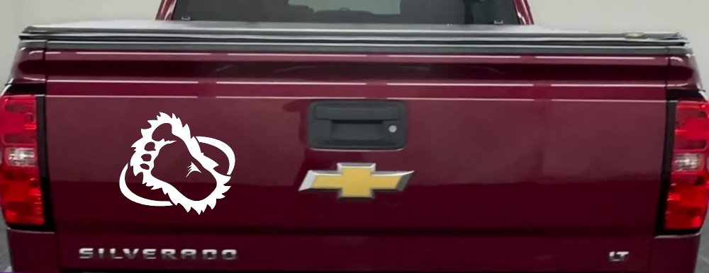 Bigfoot Imprint Footprint Car or Truck Window Decal Sticker