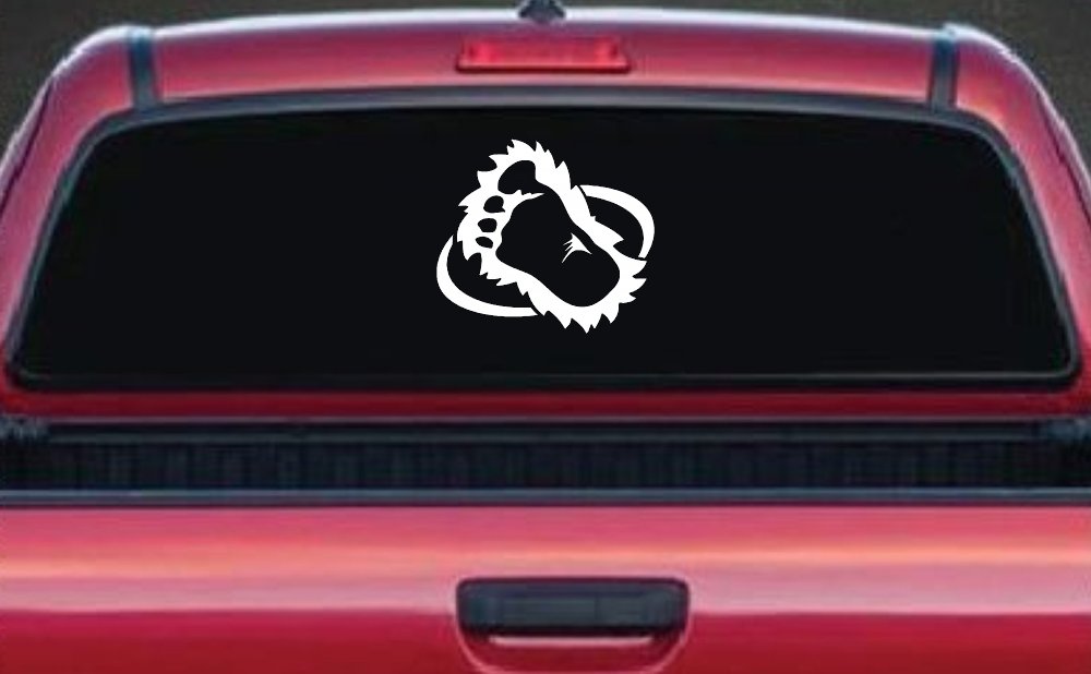 Bigfoot Imprint Footprint Car or Truck Window Decal Sticker