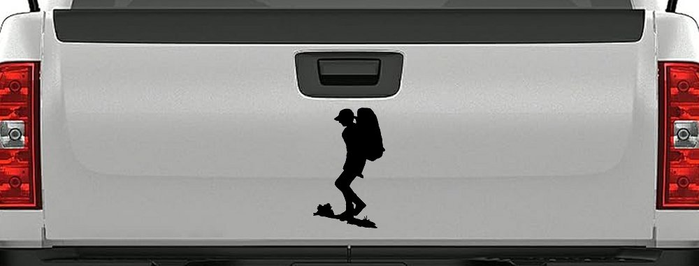 Hiker With Backpack Hiking Car or Truck Window Decal Sticker
