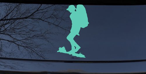 Hiker With Backpack Hiking Car or Truck Window Decal Sticker