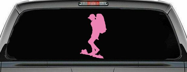 Hiker With Backpack Hiking Car or Truck Window Decal Sticker