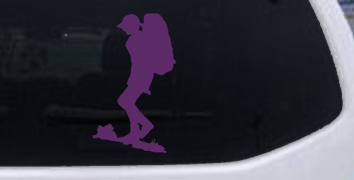 Hiker With Backpack Hiking Car or Truck Window Decal Sticker