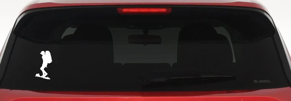 Hiker With Backpack Hiking Car or Truck Window Decal Sticker