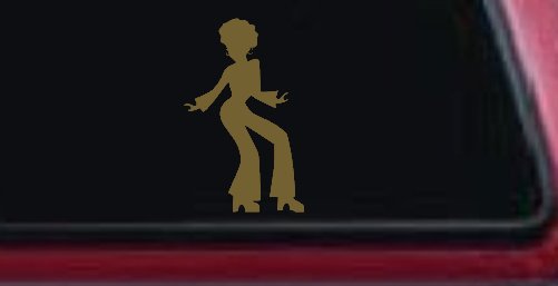 Disco Woman with a Fro Car or Truck Window Decal Sticker