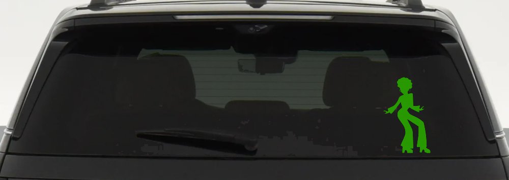 Disco Woman with a Fro Car or Truck Window Decal Sticker