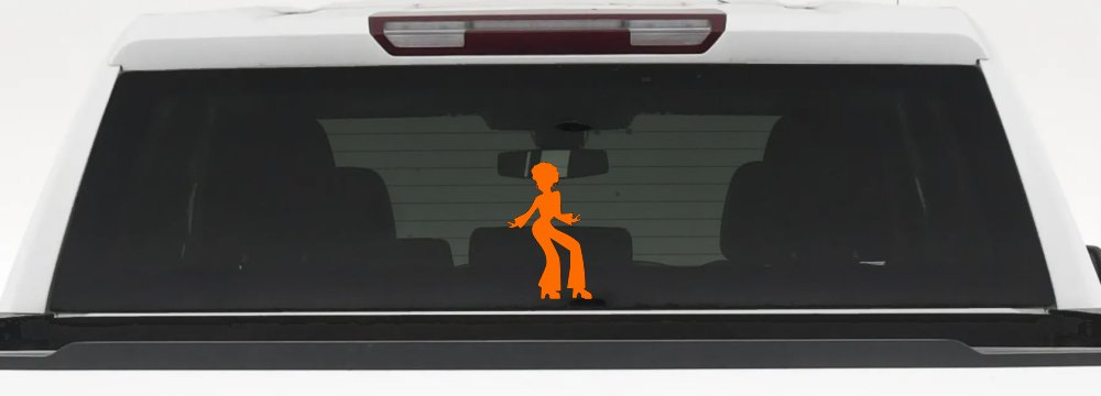 Disco Woman with a Fro Car or Truck Window Decal Sticker