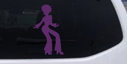 Disco Woman with a Fro Car or Truck Window Decal Sticker