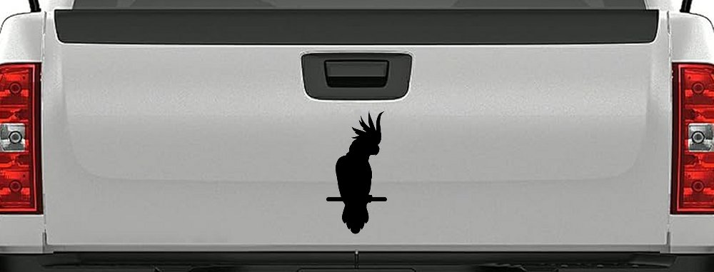 Cockatoo Bird Car or Truck Window Decal Sticker (Black)