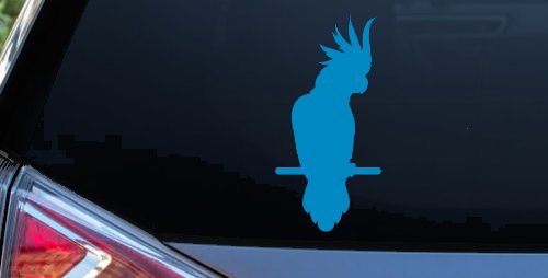 Cockatoo Bird Car or Truck Window Decal Sticker (Blue)