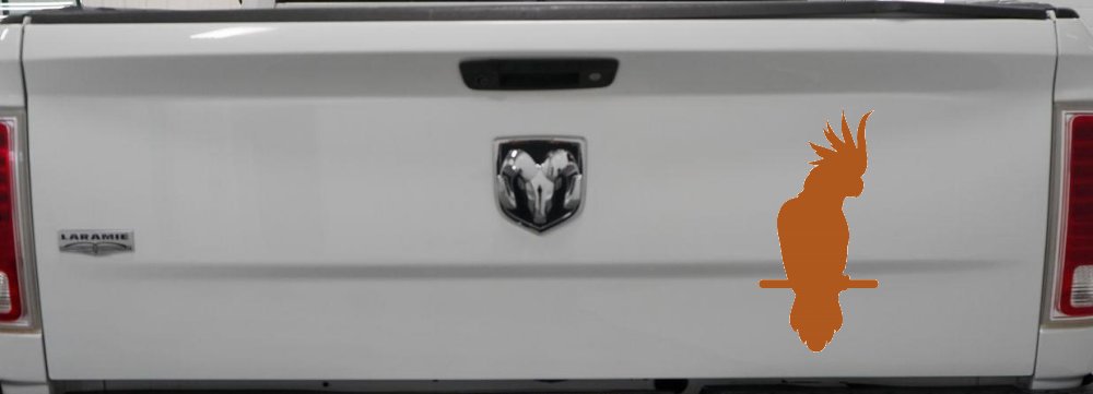 Cockatoo Bird Car or Truck Window Decal Sticker (Nut Brown)
