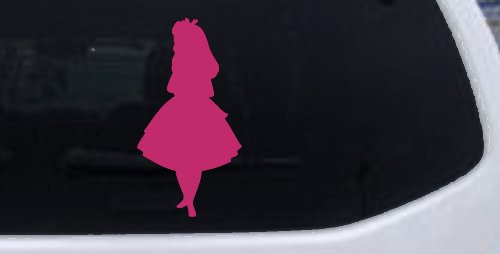 Alice in Wonderland Fairy Tale Car or Truck Window Decal Sticker (Hot Pink)