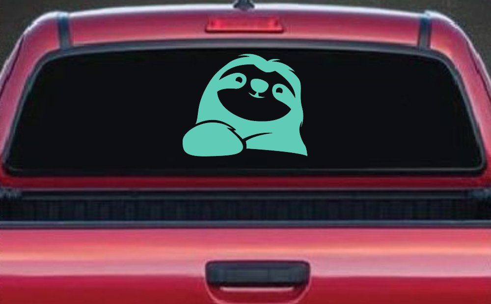Happy Sloth Car or Truck Window Decal Sticker