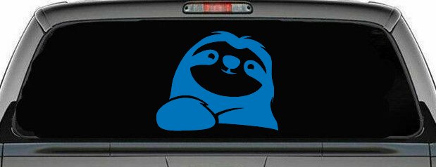 Happy Sloth Car or Truck Window Decal Sticker