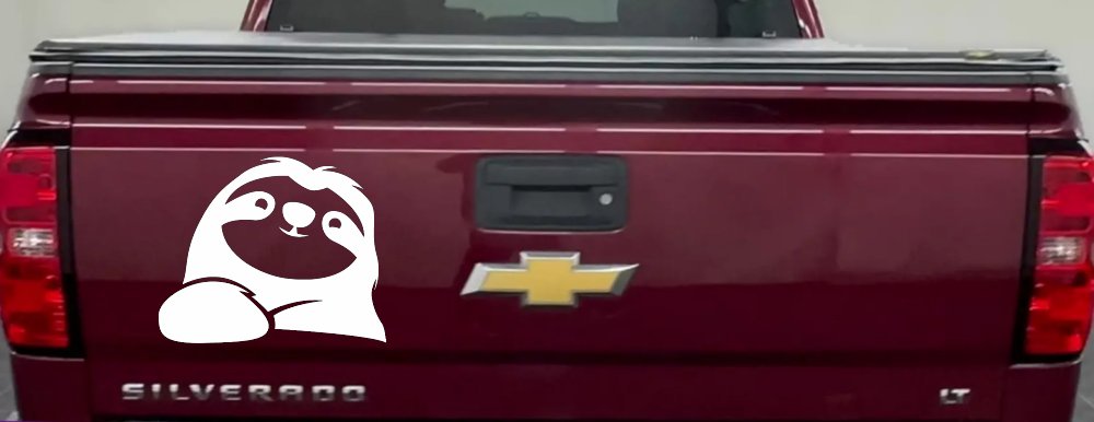 Happy Sloth Car or Truck Window Decal Sticker
