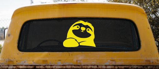 Happy Sloth Car or Truck Window Decal Sticker