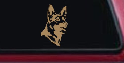 German Shepherd Dog Car or Truck Window Decal Sticker (Light Brown)