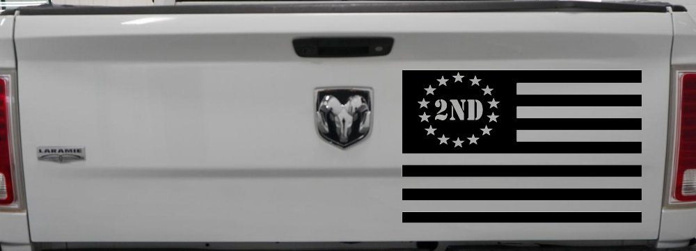 US United States Flag 2nd Amendment Pro Gun Guns Car or Truck Window Decal Sticker