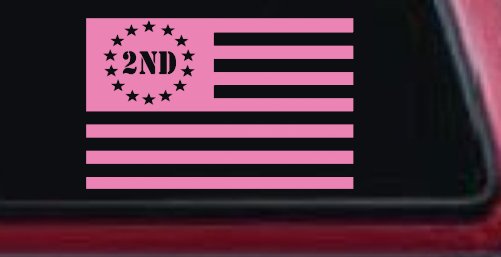 US United States Flag 2nd Amendment Pro Gun Guns Car or Truck Window Decal Sticker