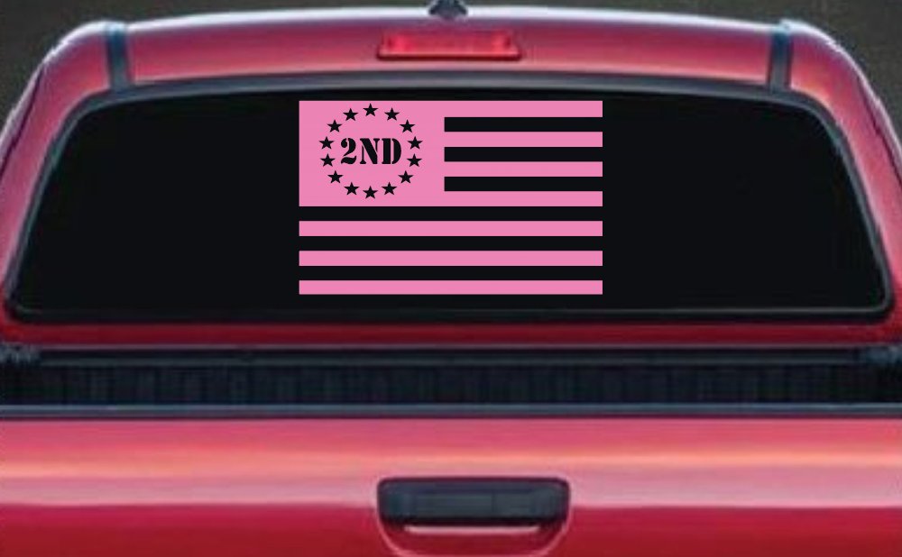 US United States Flag 2nd Amendment Pro Gun Guns Car or Truck Window Decal Sticker