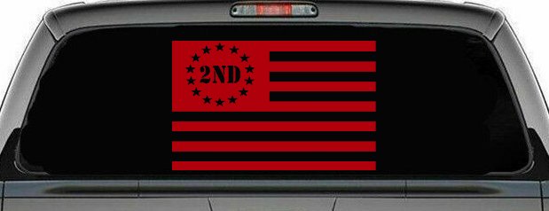 US United States Flag 2nd Amendment Pro Gun Guns Car or Truck Window Decal Sticker