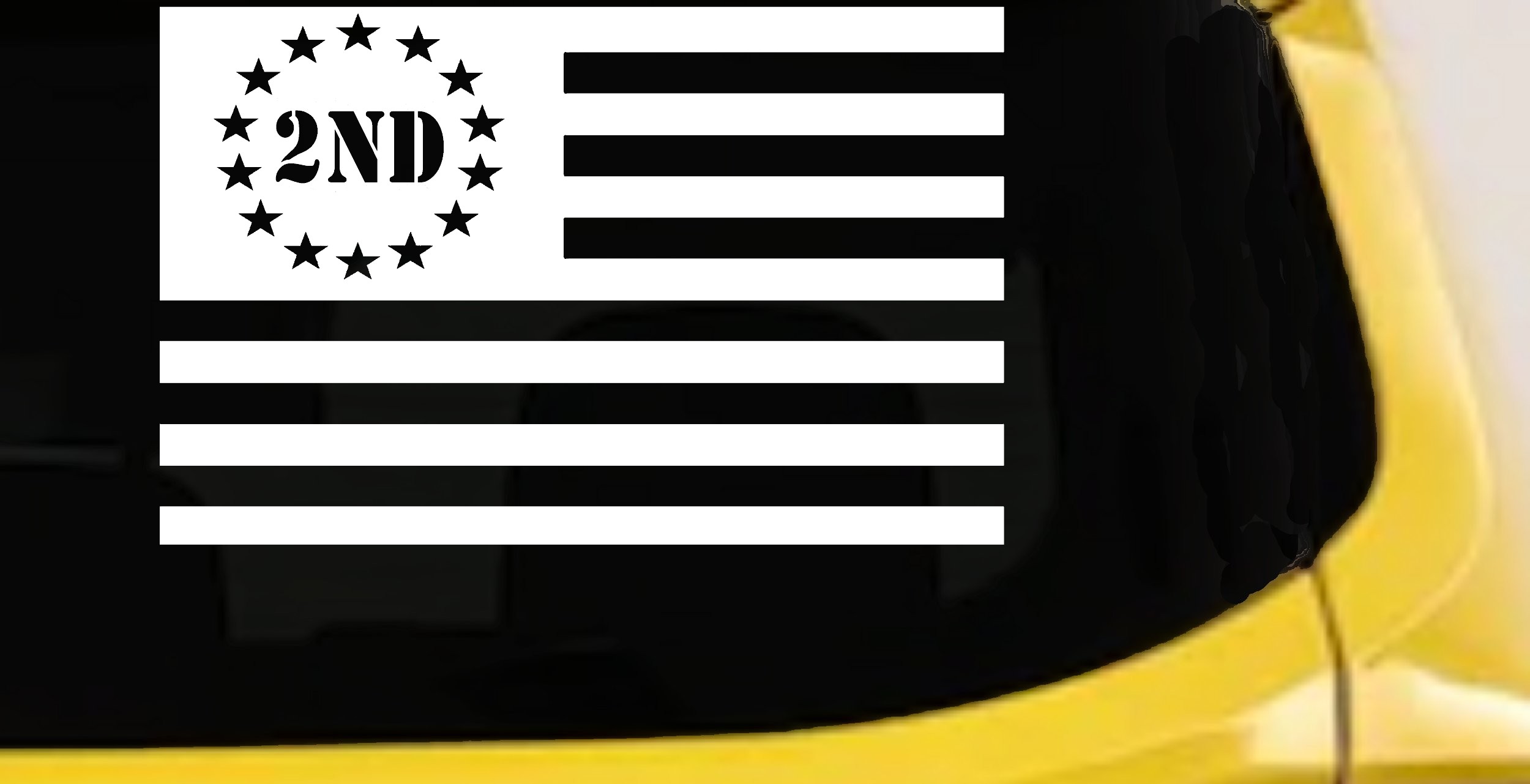 US United States Flag 2nd Amendment Pro Gun Guns Car or Truck Window Vinyl Decal Sticker (White)